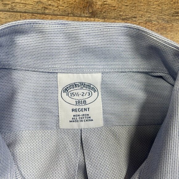 Brooks Brothers Blue Regent Non-Iron Oxford Shirt size 15.5 - 2/3 - Picture 3 of 4